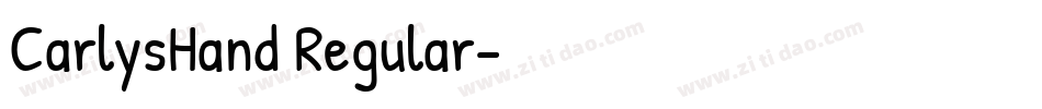CarlysHand Regular字体转换